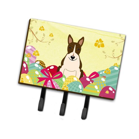 Carolines Treasures Easter Eggs Bull Terrier Dark Brindle Leash or Key Holder BB6136TH68